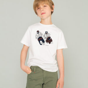 CAMISETA NIÑO MOTO RACER BLANCO SCOTTA