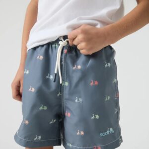 BAÑADOR NIÑO LOGO BICO AZUL GRISACEO SCOTTA